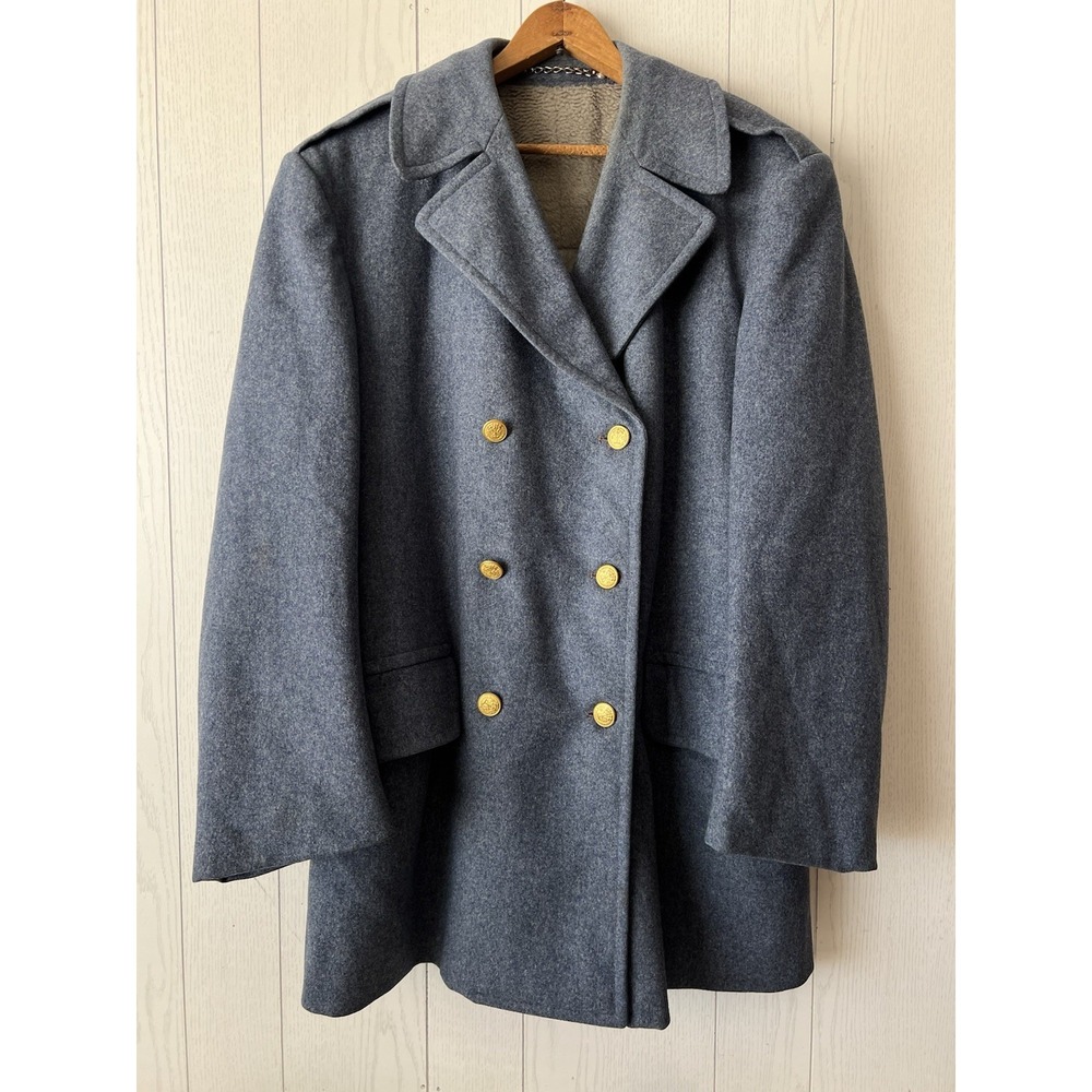 Vintage The Citadel Cadet Reefer Coat Jacob Reed's Sons SC Waterbury Buttons